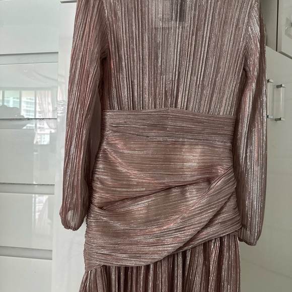 Maje Pink Pleated metallic fibre dress - Picture 5 of 9